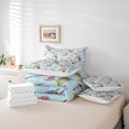 thumbnail image 5 of Homewish Rustic Cartoon Parrot Twin Bedding Sets 7-Piece, Spring Flower Floral Bedding Comforter Set, Plant Botanical Reversible Sheet Sets, Lightweight Room Decor, 5 of 7