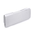thumbnail image 4 of Premium Oval Rhinestone Pleated Satin Clutch Evening Bag Handbag, Silver, 4 of 5