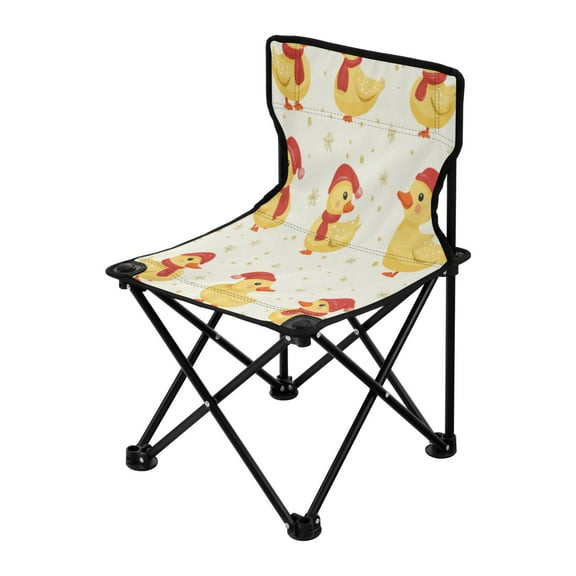 Outdoor Folding Chair 14.46x14.46x22.83 Inches, Camping Folding Chair Easy to Carry Ideal for Outdoor Picnics Camping Park Fishing Christmas Duck Seamless