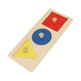 thumbnail image 3 of Rompecabezas De Formas Geométricas, Rompecabezas De Perilla De Madera De 3 Colores Divertido Para Fiestas Navideñas Para Niños Pequeños, 3 of 7