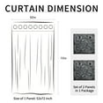 thumbnail image 6 of Easy-Going 2 Panels Set Phoenix Flower Printed Curtains with Grommet Room Darkening Blackout Curtains, Gray, 52x72 in, 6 of 7