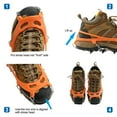 thumbnail image 5 of Ice Snow Shoes Grips Traction Cleats Grippers Crampons for Outdoor Walking Hiking Camping Mountaineering Climbing Hunting (Shoes not included), 5 of 7