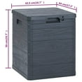 thumbnail image 4 of vidaXL Garden Storage Box 90 L Anthracite, 4 of 5