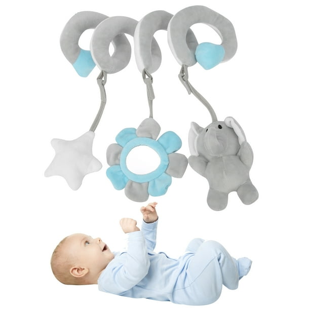Ymiko Baby Plush Toys Toy Infant Spiral Activity Toy Appeasing Infant Stroller Hanging Spiral Hanging Toy b For Child Baby Gray pink green Grey