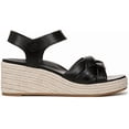 thumbnail image 2 of Vionic Women's Saratoga Espadrille Wedge Sandal Black Leather 9.5W, 2 of 5