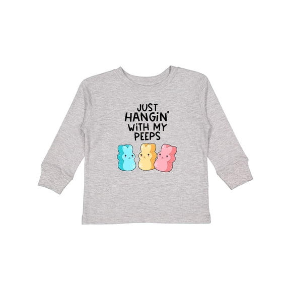 Inktastic Easter Just Hangin' with My Peeps Boys or Girls Long Sleeve Toddler T-Shirt