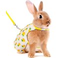 thumbnail image 4 of 3 Sets Pet Rabbit Bunny Dress Small Animal Harness Vest and Leash Set Walking Vest Harness for Rabbit Hedgehog Ferret Guinea Pigs Piggies Squirrel, 4 of 7