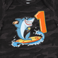 thumbnail image 4 of Inktastic First Birthday Surfing Shark with Hot Dog and Ice Cream Boys or Girls Baby Bodysuit, 4 of 5