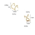 thumbnail image 3 of Clip de oreja para hombre y mujer individual, pendiente Unisex para mujer, joyería decorativa exquisita, regalo de decoración de ropa informal Ropa, zapatos y accesorios Miscelánea negro cruzado Sonducket AP013509-01, 3 of 6