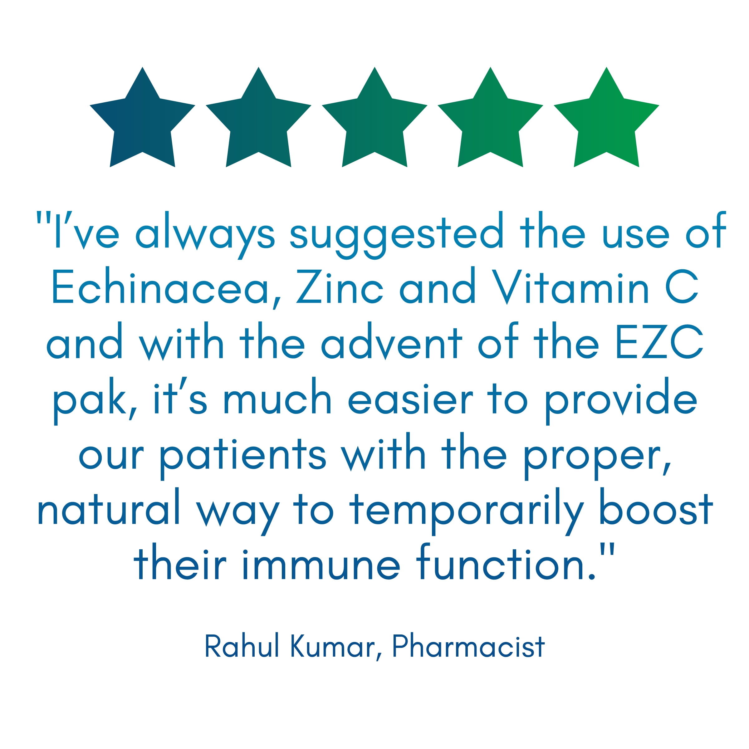 EZC Pak 5-Day Immune System Booster with Echinacea, Vitamin C and Zinc Supplements for Immune Support (Pack of 2)
