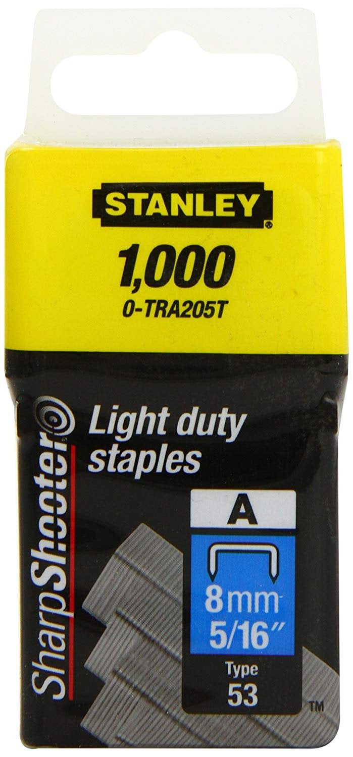 Stanley 5/16" Narrow Crown Light Duty Staples TRA205T 