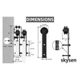 thumbnail image 3 of Bypas Double Track Barn Door Hardware Kit, Top Mounted I Shape Roller Rail Sliing Door Fittings ,Easy to Install, 3 of 6