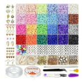 thumbnail image 1 of 6MM 24 Rainbow Color Flat Chip Beads for Making Letter Beads, 1 of 5