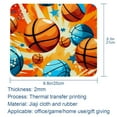 thumbnail image 5 of Basketball Square Gaming Mouse Pad, 8.3x9.8 Inch Non-Slip Rubber Bottom Printed Mousepad for Office and Gaming, 5 of 6