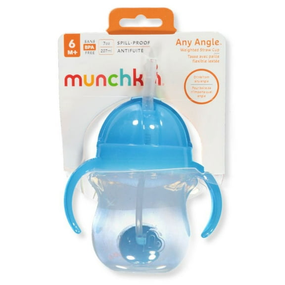 Munchkin Any Angle Weighted Straw Cup (7 oz.) - neon blue, one size