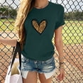 thumbnail image 2 of Aoochasliy Ladies Tops Long Sleeve Valentine's Day Casual Long Sleeve O Neck Leopard Print Heart-shaped Top, 2 of 3