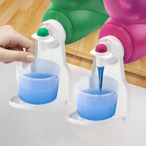 4 Pcs Laundry Detergent Dispense with Plastic Drip Catcher | Easily No More Runny And Easy to Organize and Store in The Room.
