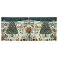thumbnail image 2 of Christmas People Houses Kitchen Curtains Half Tier Curtain 2 Rod Pockets Bathroom Bedroom Cupborad Living Room 27"x24", 2 of 6