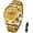 4088-jin：Gold, variant on Watch for Men Skeleton Business Dress Stainless Steel  Luminous Multifunction Chronograph Mens Wrist Watch