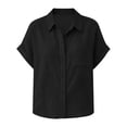 thumbnail image 7 of Perfectbot Women's Button Down Shirt with Pocket – Summer Breathable Short Sleeve Casual Blouse, 7 of 7