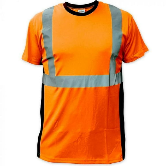 Safety Shirtz Class II T-Shirt, Hi-Viz Orange - Large