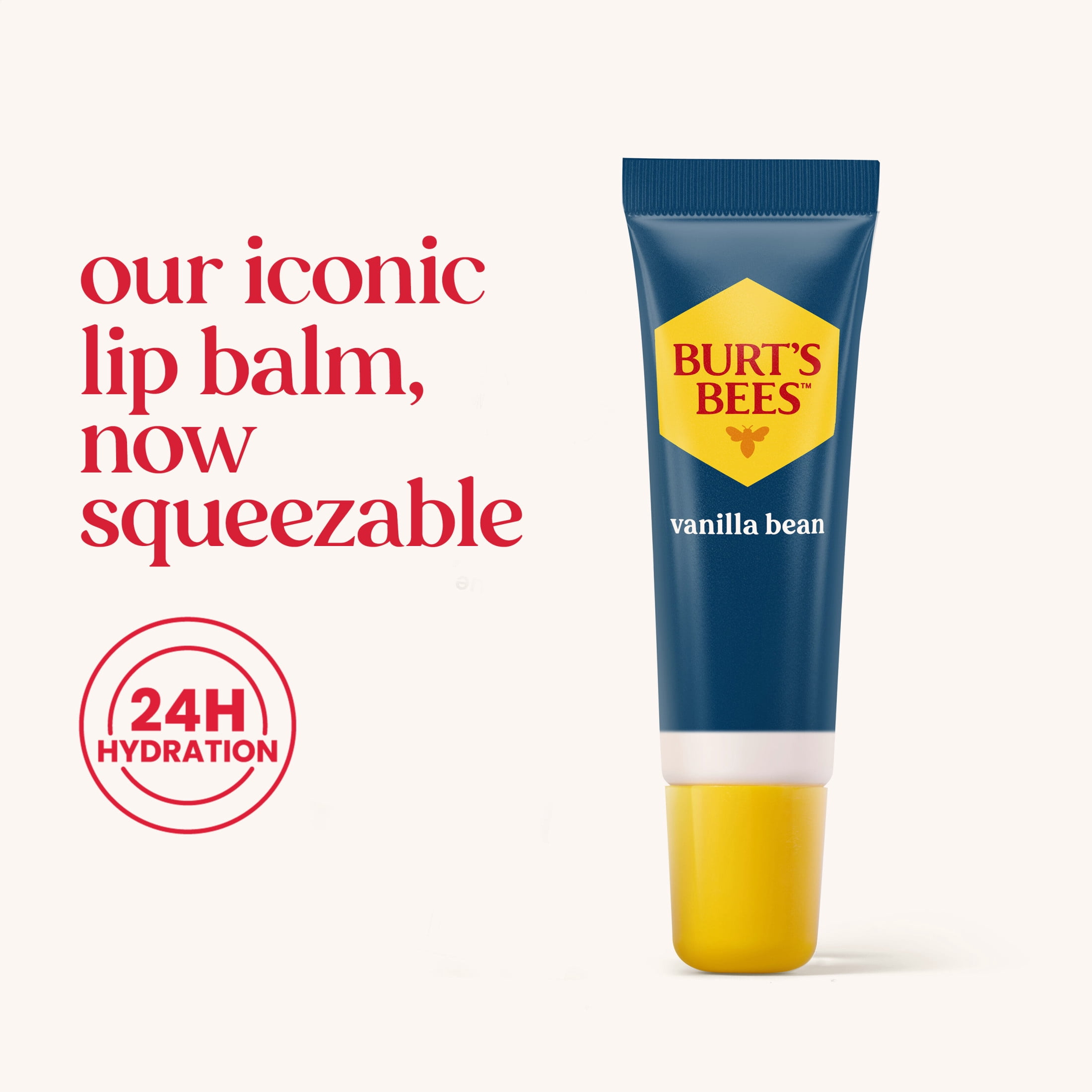 Burt's Bees 24-Hour Hydrating 100% Natural Origin Lip Balm, Vanilla Bean