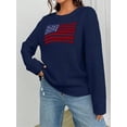 thumbnail image 3 of Suéter de punto Ralph Lauren para hombre y mujer, jersey de punto con cuello redondo y estampado de bandera informal vintage Y2K para primavera y otoño, nuevo, 3 of 5