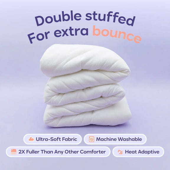 Mellow Sleep MarshMellow Comforter - White - Full/Queen