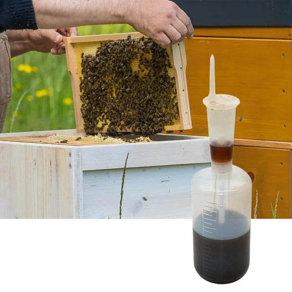 Jeringa de dosificación de ácido oxálico para dispensador de apicultura cuentagotas líquido botella portátil transparente para apicultor herramienta DYNWAVEMX Botella exprimible