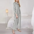 thumbnail image 4 of Kll Airplane Print Women'S Long Sleeve Pajamas With Pants Sleepwear Loungewear 2 Set-Medium, 4 of 9