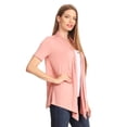 thumbnail image 2 of MOA Collection Casual Open Front Short Sleeve Cardigan, 2 of 5