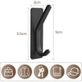thumbnail image 2 of Perchero Pared 5 Piezas Negro Ganchos Adhesivos para pared con Soporte 5kg y Adhesivo Fuerte Extra Resistente Organizador Soporta Ropa, Bolsos y Llaveros para Cocina, Baño y Dormitorio, 2 of 4