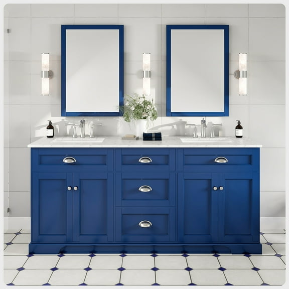 Eviva Epic Transitional Blue Bathroom Vanity