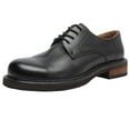 thumbnail image 2 of Big Toe Leather Shoes Men's Genuine Leather Thick Sole Derby Shoes Men's Casual Leather Shoes Cow Leather Shoes Wedding Shoes, 2 of 2