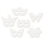 Paper Mardi Gras Masks 24/Pkg-Assorted Shapes