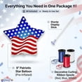 thumbnail image 2 of PMU Patriotic Prism Pre-inflated Star Shaped Flag 9 Inch Mylar-Foil Balloon with Stick (3/pkg)Pkg/1, 2 of 7