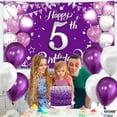 thumbnail image 7 of Purple Happy 5th Birthday Banner - XtraLarge, 72x44 Inch | Purple 5 Happy Birthday Banner | Purple Happy 5th Birthday Backdrop, 5th Birthday Decorations | Purple 5th Birthday Banner Girl, 7 of 7
