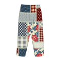 thumbnail image 5 of Naloa Patchwork In Country Style Print Women’s Ultra-Soft Comfy Pajama Lounge Pants with Pockets & Drawstring, 5 of 8