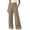 *Khaki, variant on ClodeEU Women's High Waist Side Button Wide Leg Pants ,Casual Loose Palazzo Trousers with Pockets ,Women's Plus L