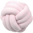 thumbnail image 1 of Almohada de nudo, almohada de bola anudada, cojín de bola de nudo decorativo, almohada de siesta de bebé hecha a mano, felpa suave, para sofá, coche, oficina 27 * 27 cm / rosa, 1 of 5