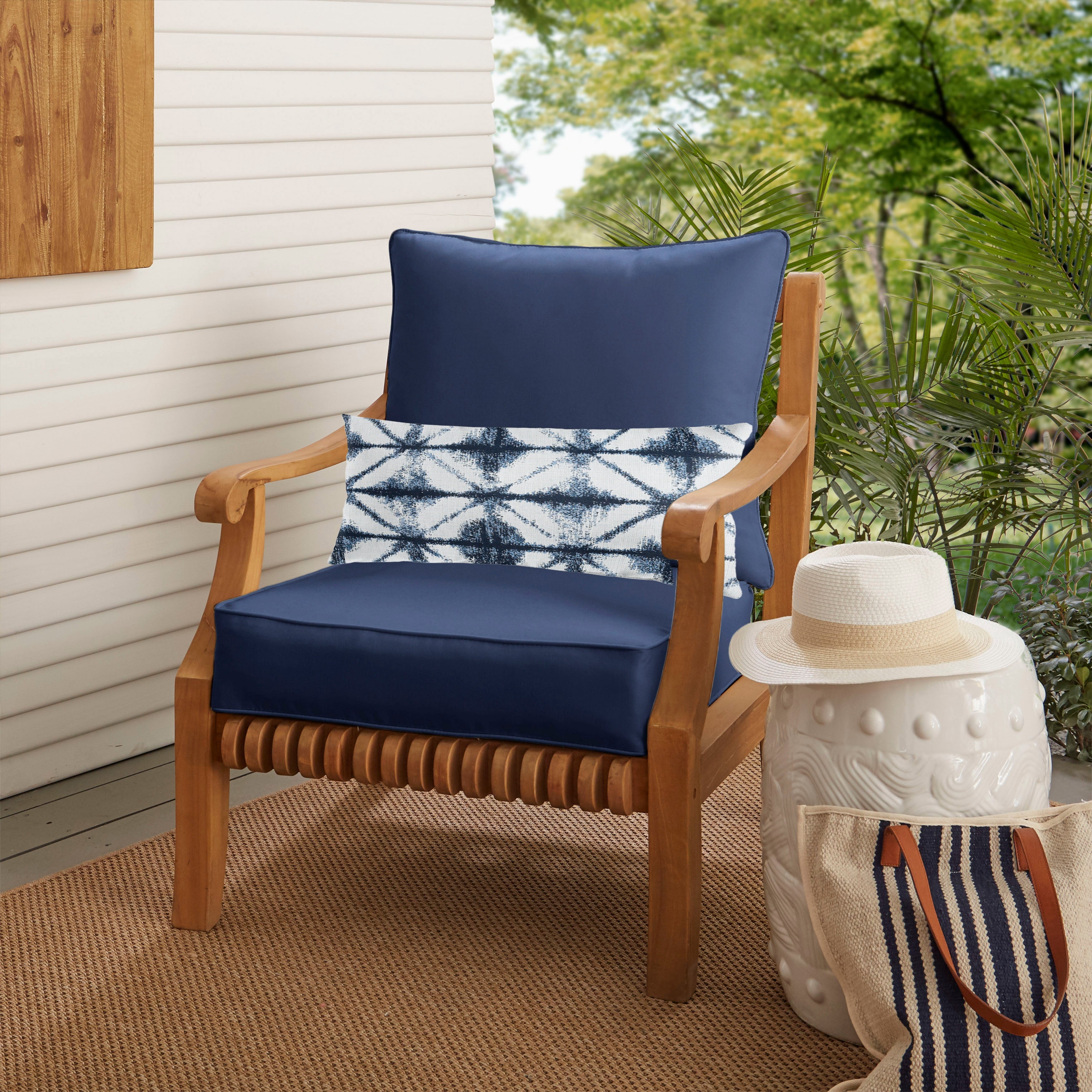 Humble and Haute Oakley Sunbrella Solid Indoor/ Outdoor Corded Pillow