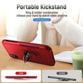 thumbnail image 6 of Phone Case Compatible with iPhone XS Max, Cover with Magnetic Ring Holder Stand Hybrid Rugged Shockproof Drop Proof Heavy Duty Cell Accessories for iPhone XS Max Women Men, Red/Rose, 6 of 8