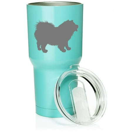 

Smooth Body Tumbler Stainless Steel Vacuum Insulated Travel Mug Cup Gift Chow Chow (30 oz Teal)