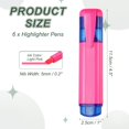 thumbnail image 2 of Uxcell Highlighter Pen, 6 Pack Water Based Broad Tip Writing Marker Pens Cute Pastel Colored Highlighter Studying Supplies for Office Home Daily Use, Light Pink, 2 of 6