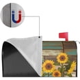 thumbnail image 4 of Sunflower Mailbox Covers Magnetic Standard Size 18" X 21" Turquoise Wooden Mailbox Cover Decorations Wrap, 4 of 6