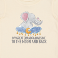 thumbnail image 4 of Inktastic My Great Grandpa Loves Me to the Moon and Back Elephants Boys or Girls Baby T-Shirt, 4 of 5