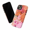 thumbnail image 3 of Boho Glitter Floral Phone Case, Shimmering Pink & Orange Aesthetic with Sunshine, Flowers & Butterflies, Artistic Protective Cover for iPhone 16 15 14 13 12 11 Pro Max Mini, 3 of 6