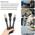 thumbnail image 6 of Car Detailing Brush Set, 3 Pcs Car Interior Detailing Brushes Natural Boars Hair Detail Brush Auto Ultra-Soft Detail Cleaning Brush Tool for Interior/Exterior Automotive Trim Wheel Rim Engine, 6 of 7