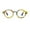 Yellow, variant on Round Frame Reading Glasses Bold Thick Design Lightweighted Flexible Metal Hinge Anti-Slip Temples Comfort In Vogue