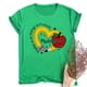 thumbnail image 5 of Camiseta informal con estampado de lápiz y MAESTRA para profesores y niñas, pantalón corto informal de manga para mujer, ropa de moda para profesores con cuello redondo, 5 of 5